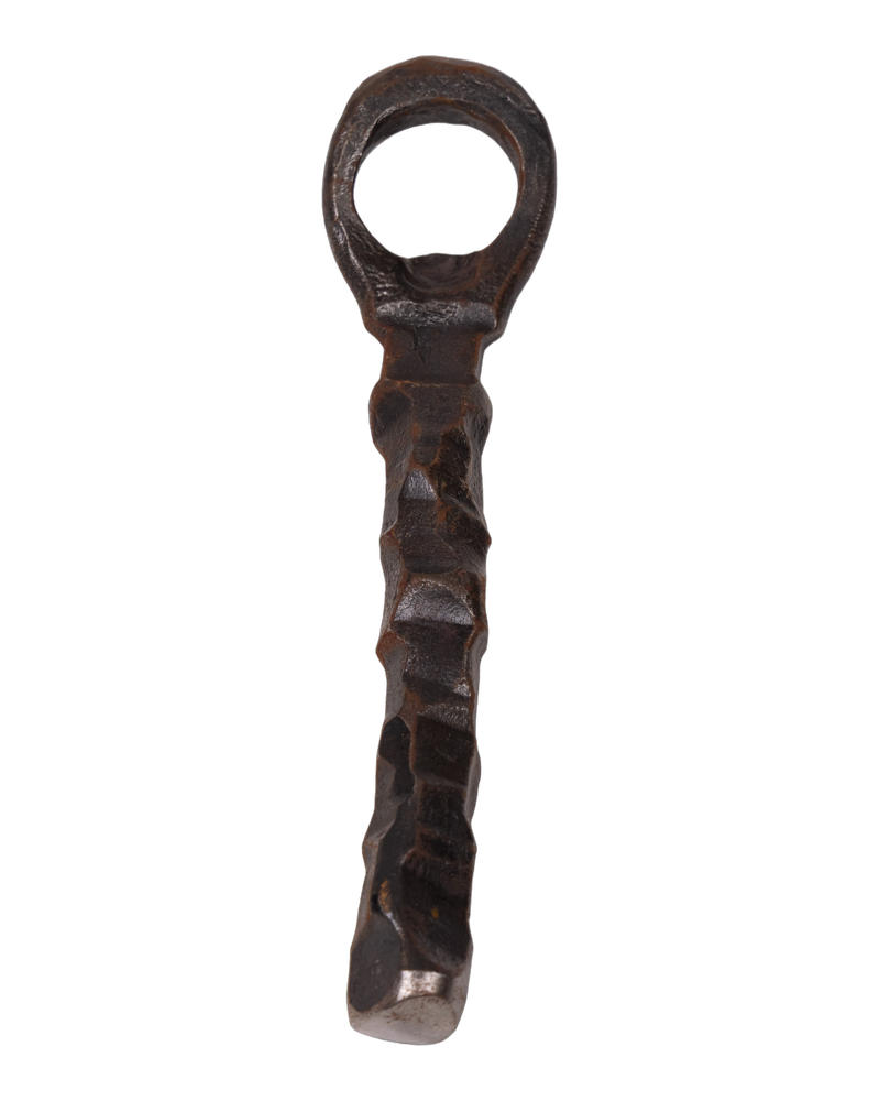 Hand Forged Steel Bottle Opener with Rough Finish