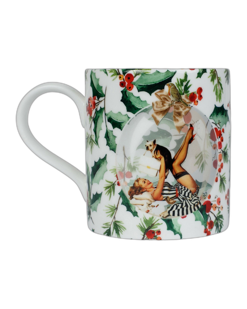 Holly Bone China Mug
