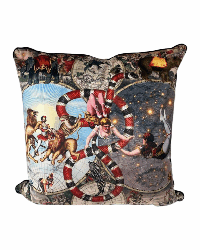 Le Cirque Du Monde  - Luxury Velvet Cushion (50)