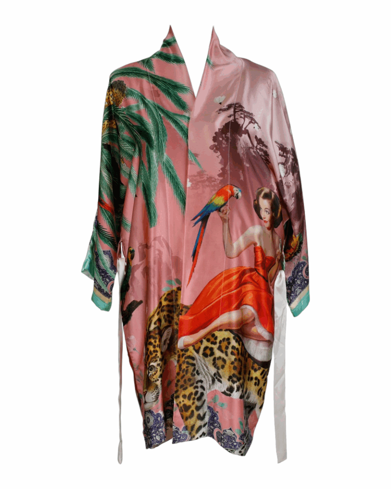 Mary Silk Kimono - Pink (Medium)