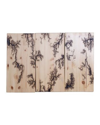 ‘Set of Three Fractal Wooden Electric Slabs’ By The Lightning Shack