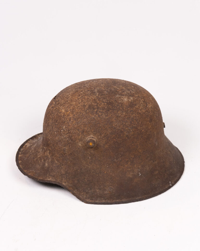 Antique WWI M16 German Steel Helmet with Battle Wear