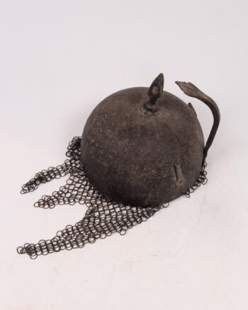 Antique Steel Kulah Khud Helmet with Chainmail