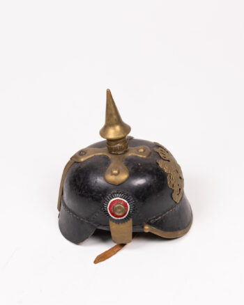 Alternative view of Reproduction Leather Pickelhaube Helmet with Brass Fittings