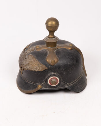 Leather Pickelhaube Prussian Helmet with Eagle Crest