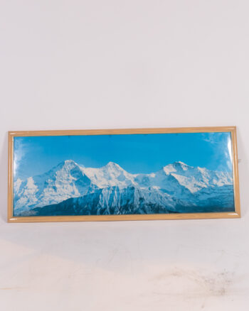 Framed Mountain Landscape Print with Wood Frame