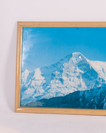 Framed Mountain Landscape Print with Wood Frame