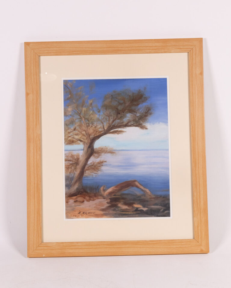 Framed Landscape Painting with Wooden Frame - Original Mc Cormick