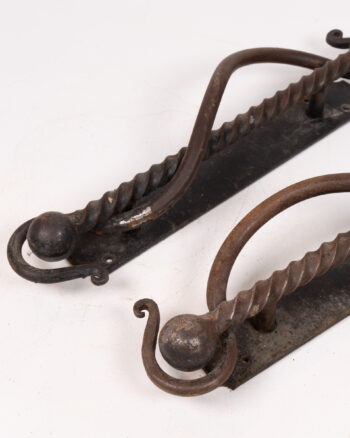 Antique Wrought Iron Door Handles with Twisted Detail