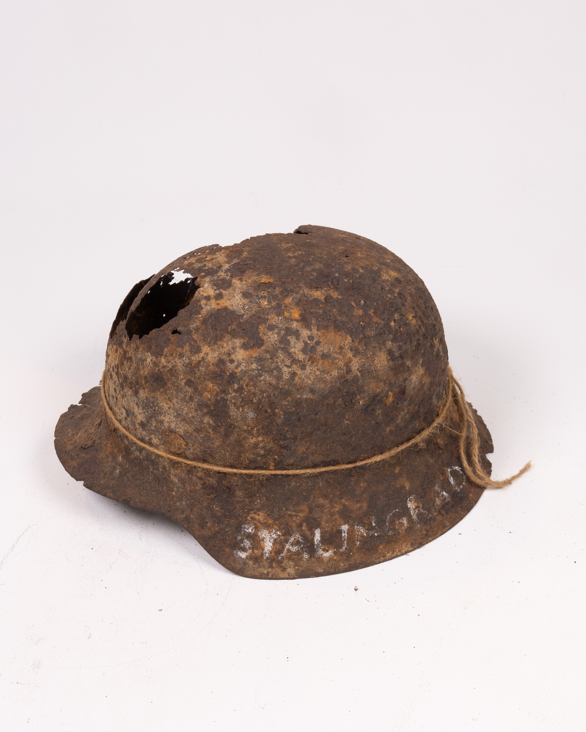 WWII Relic German Stahlhelm Helmet with Stalingrad Inscription