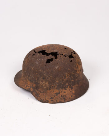 WWII German Steel Helmet with Russian Front Markings