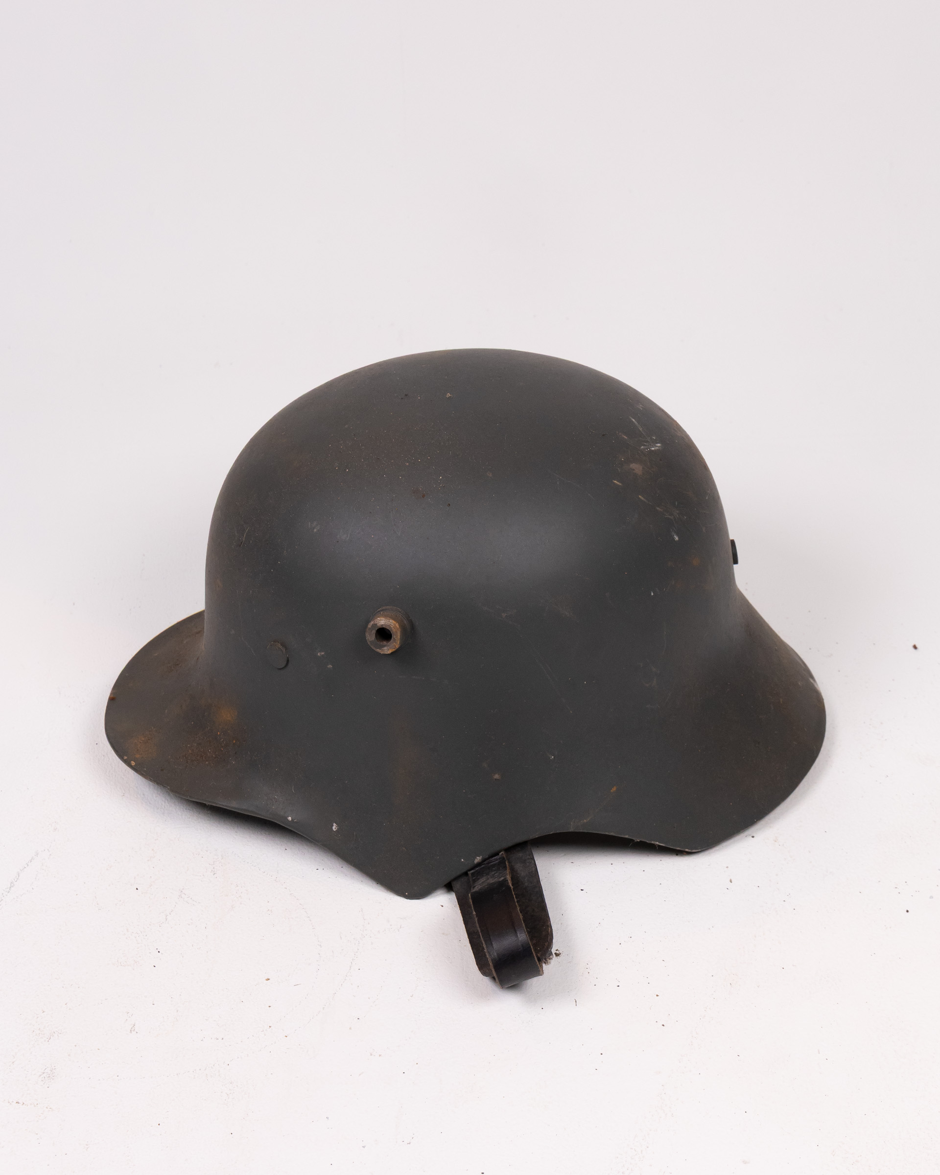 ReproductionGerman M35 Steel Helmet with Leather Chinstrap