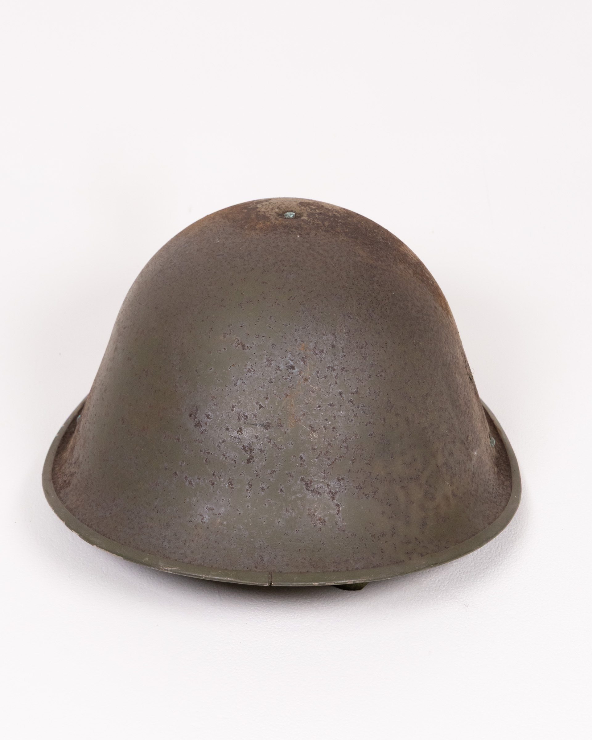 Vintage British Turtle Military Helmet with Liner 1960