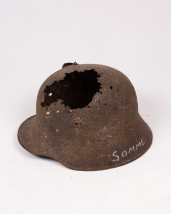 Vintage WWI German Stahlhelm M1916 Steel Helmet with Somme