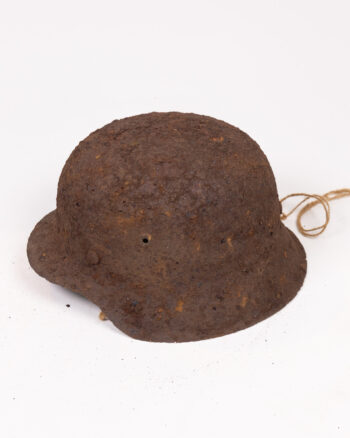 Vintage German M35 Stahlhelm with Heavily Rusted Finish