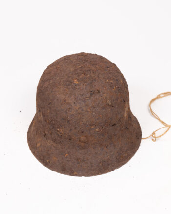 Vintage German M35 Stahlhelm with Heavily Rusted Finish