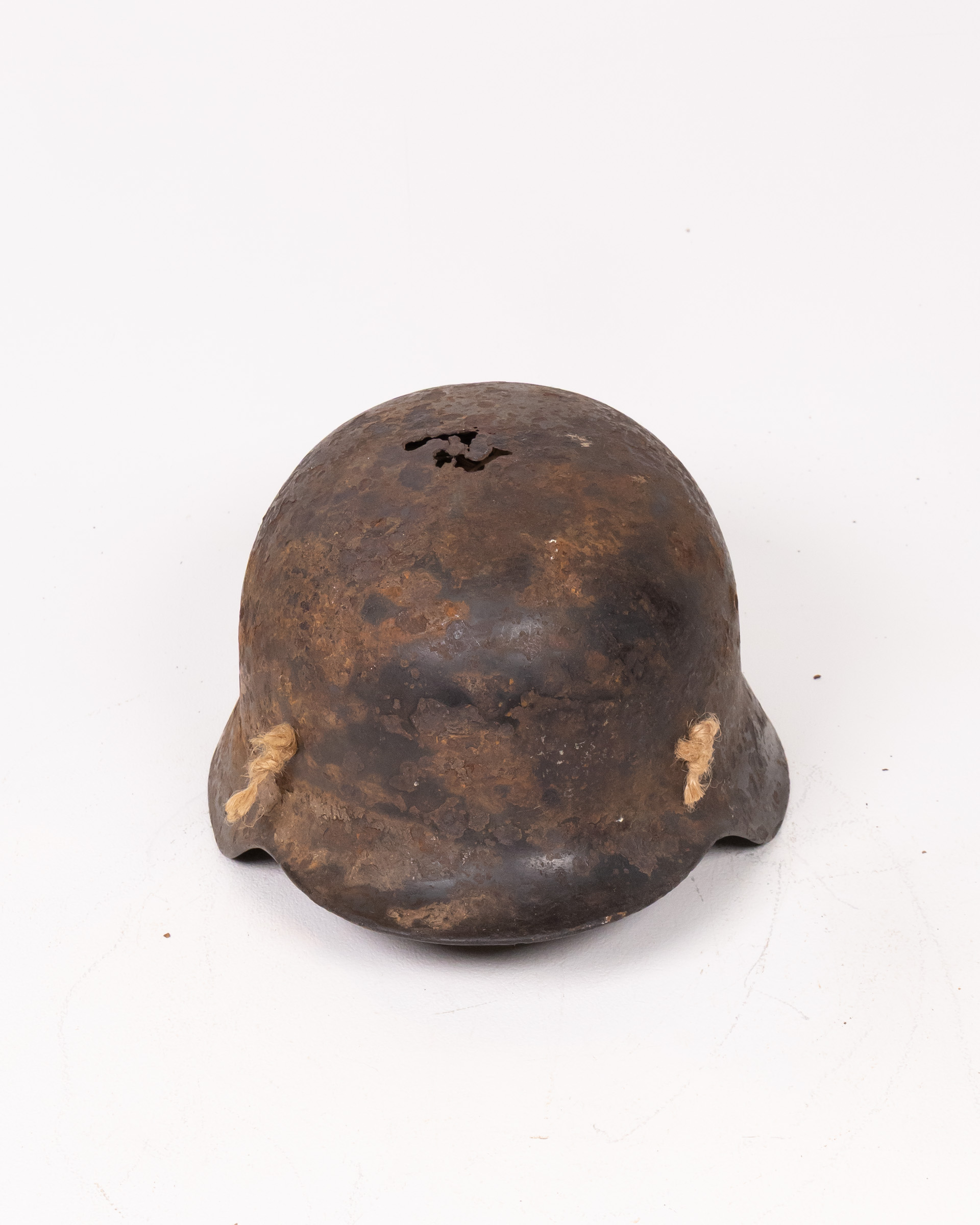 Vintage German M35 Steel Helmet with Damage