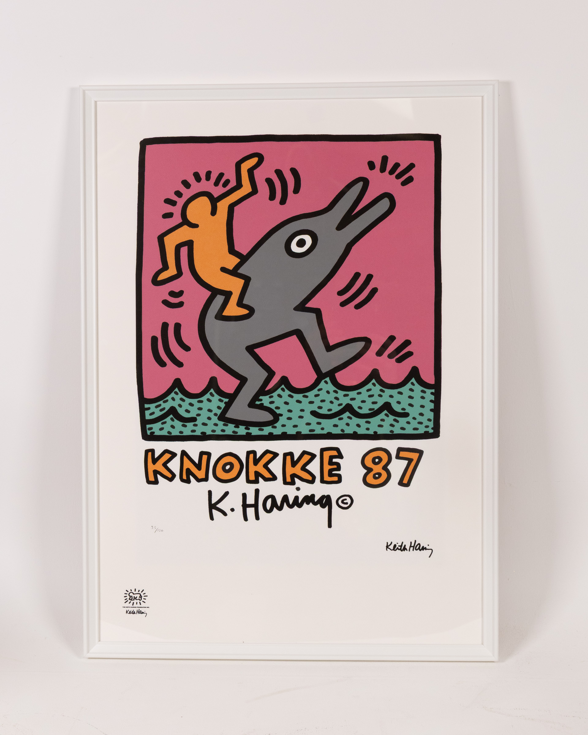 Keith Haring ‘Knokke 87’ Framed Pop Art Print