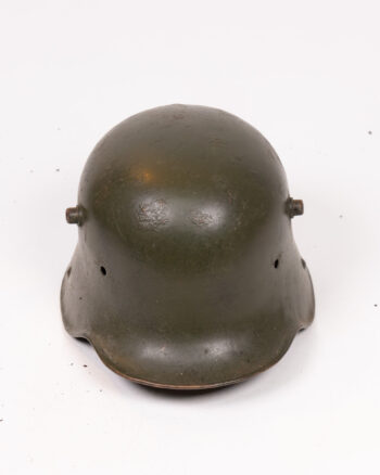 Alternative view of WW1 German Stahlhelm M16 Steel Helmet with Somme Markings