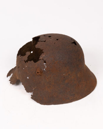 WWI German Steel Helmet M1916 Relic Condition with Damage