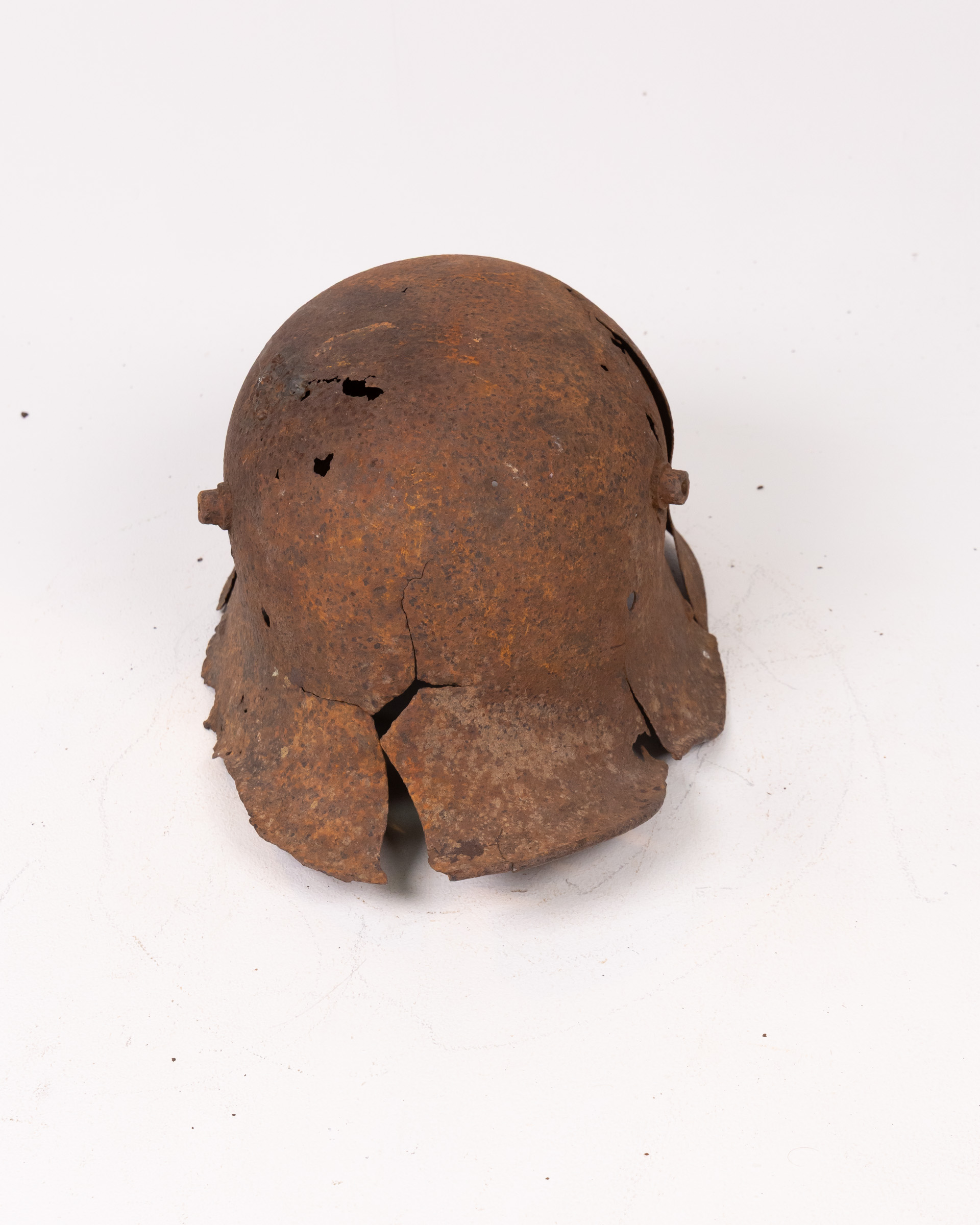 WWI German M16 Metal Helmet with Battle Damage