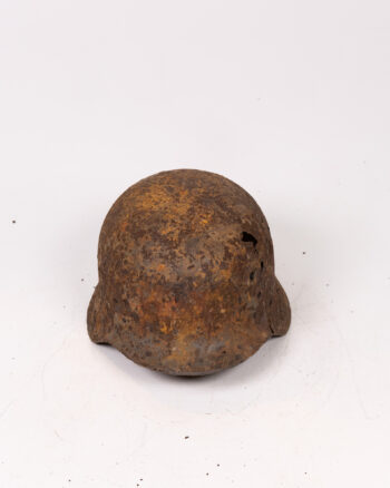 Vintage WWII M35 German Steel Helmet with Rust