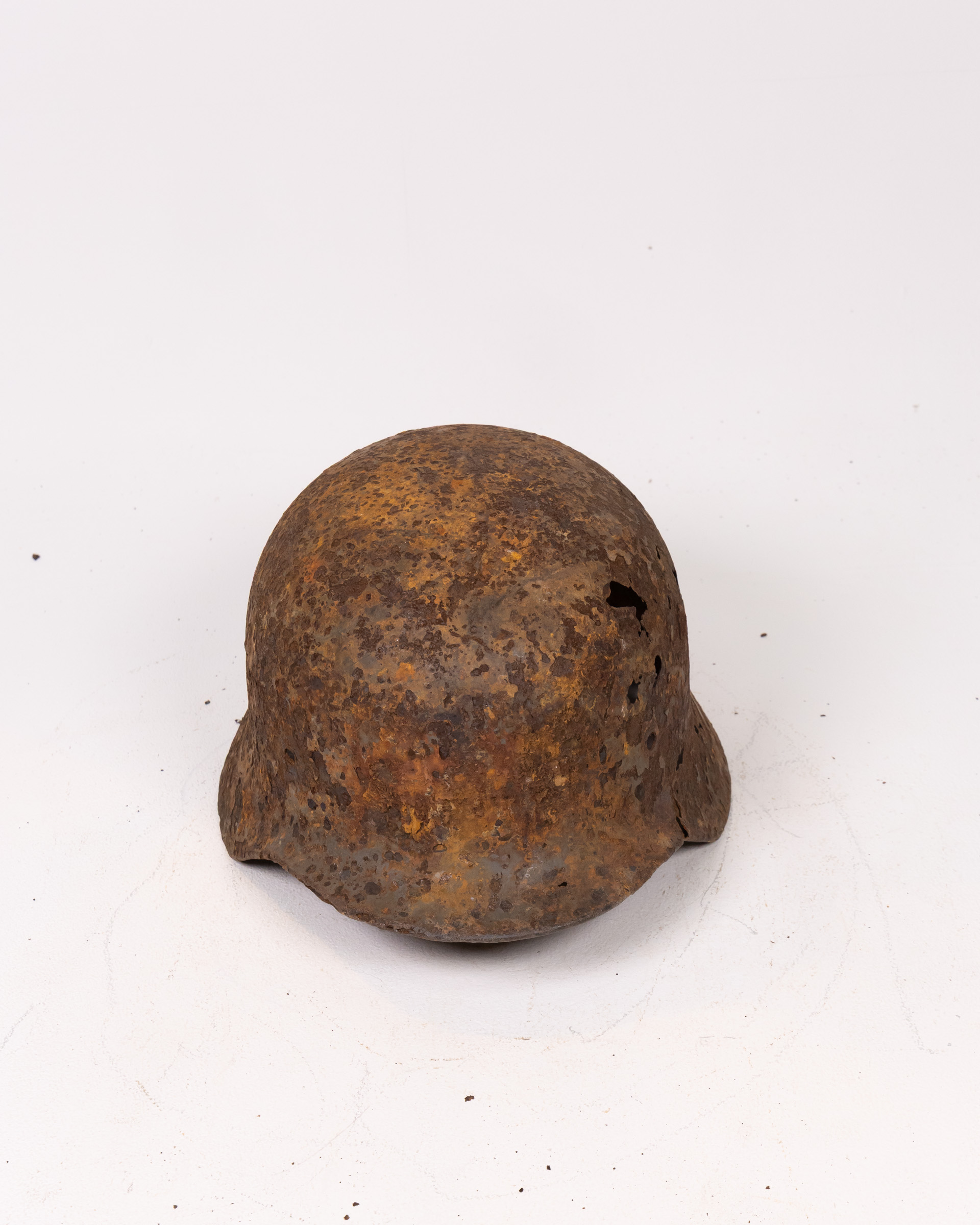 Vintage WWII M35 German Steel Helmet with Rust