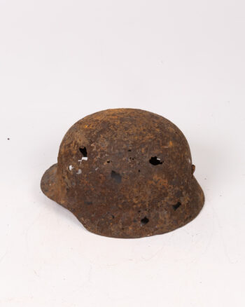 Vintage WWII M35 German Steel Helmet with Rust