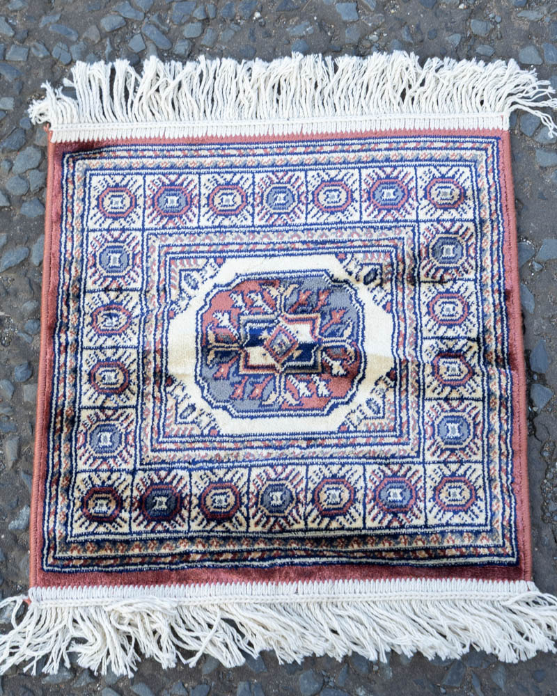 Oriental Wool Rug with Medallion Design and Fringe – ZZ31