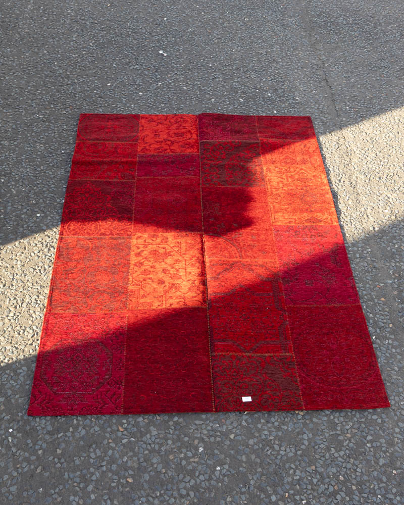 Patchwork Cotton Rug with Floral Patterns – ZZ20