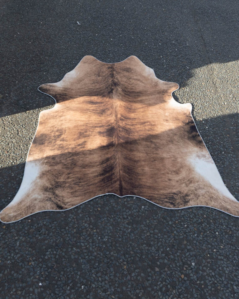 Cowhide Leather Rug with Natural Markings - ZZ12