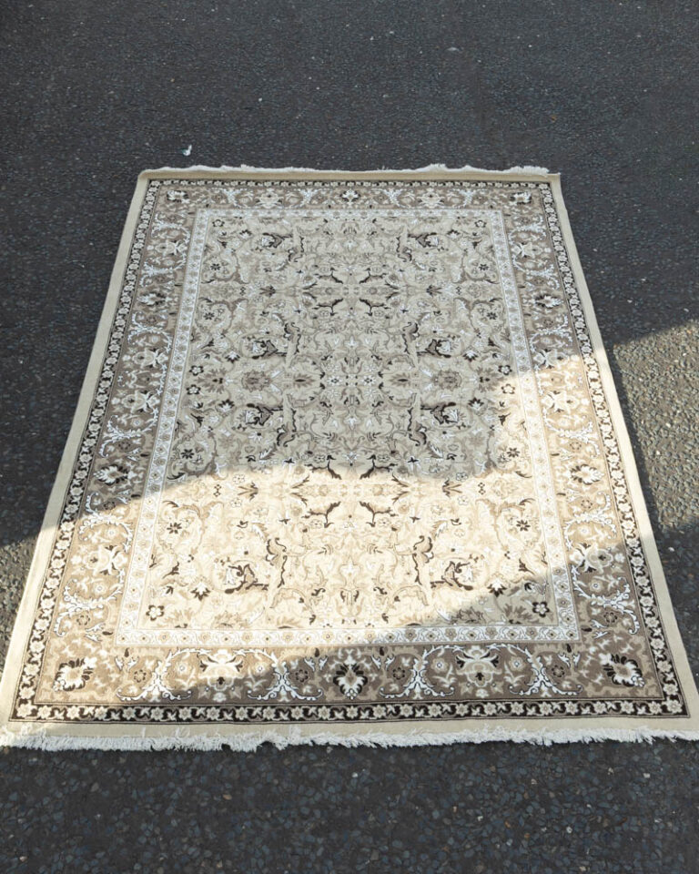 Floral Cream Rug with Brown Details - ZZ05