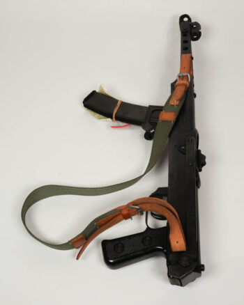 Vintage Military Polish Submachine Gun with Canvas Sling