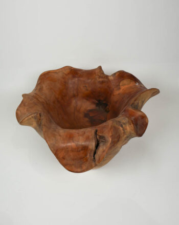 Hand Carved Wooden Bowl with Natural Edge