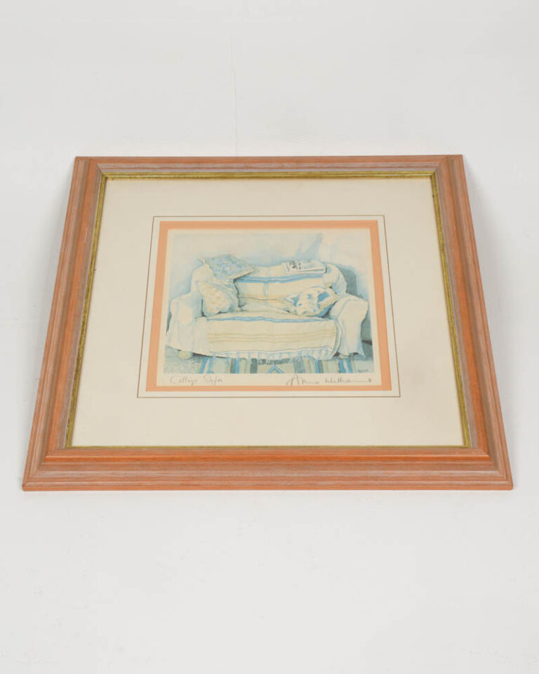 Limited Edition Print "Cottage Sofa" by Anne Tallentire with Wood Frame