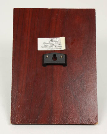 Military Wooden Plaque with Metal Soldier Motif
