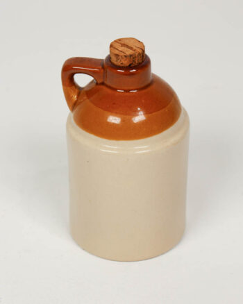 Irish  Whiskey stoneware Jug with Cork Stopper 14cm