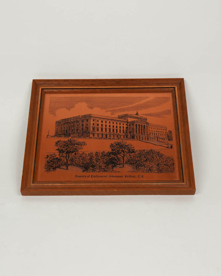 Vintage Copper Craft Etching Houses of Parliament Framed