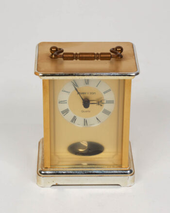 J Wier & Son Quartz Mantle Clock with Pendulum