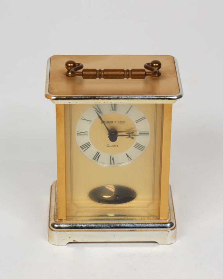 J Wier & Son Quartz Mantle Clock with Pendulum