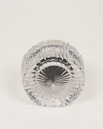 Tyrone Crystal Desk Clock with Gold Trim