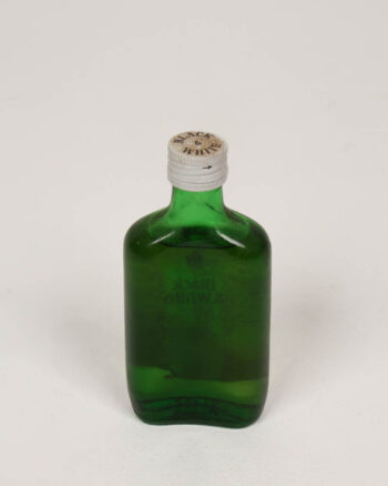 Vintage Black & White Whisky Miniature Bottle with Metal Cap