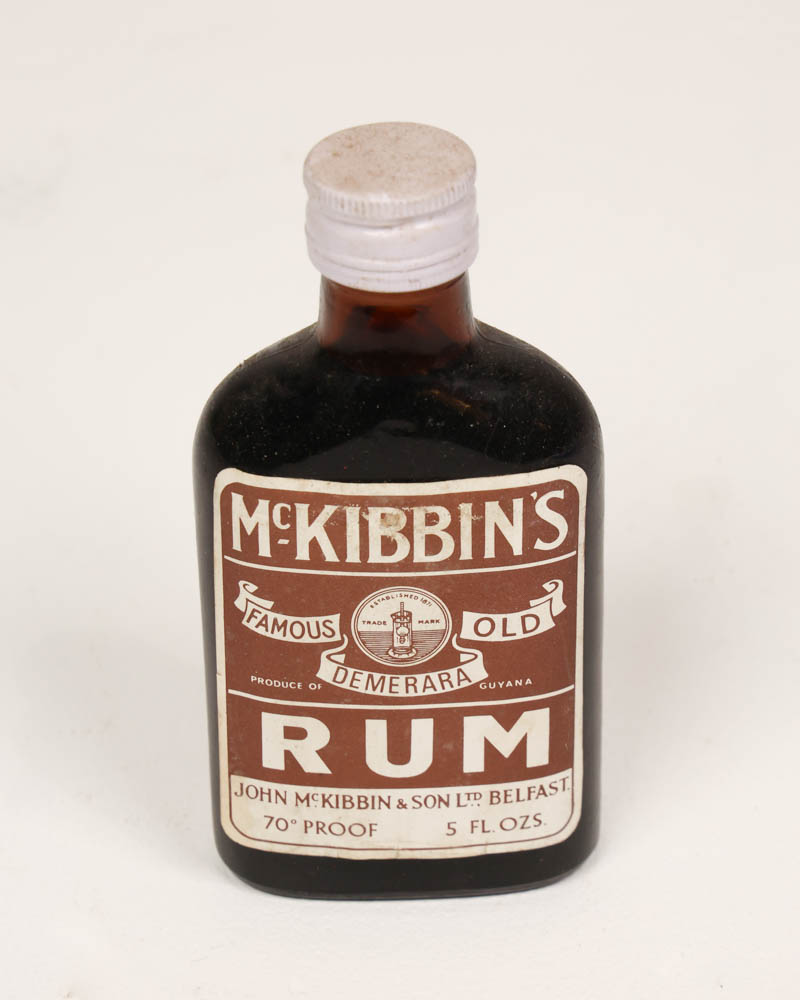 Vintage McKibbin’s Demerara Rum 1/4 Bottle Belfast
