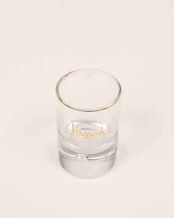 Harrods Knightsbridge Gold Print Glass Shot Glass