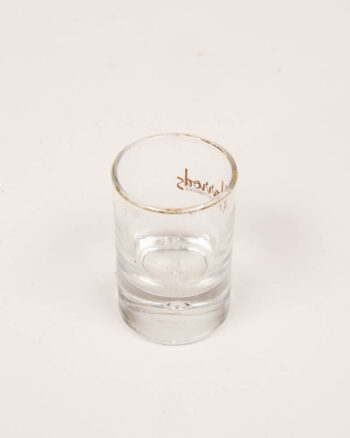 Harrods Knightsbridge Gold Print Glass Shot Glass