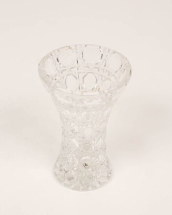 pair of Vintage Pressed  Glass Vase with Patterned Detail