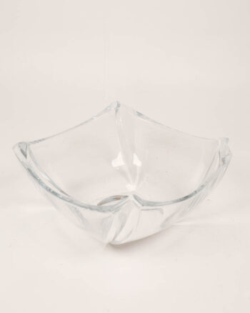 Modern Galway Clear Glass Bowl with Swirled Design