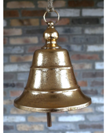 Gold Metal Hanging Bell with Loop