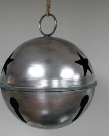 Pair of Large Decorative Bells in Silver