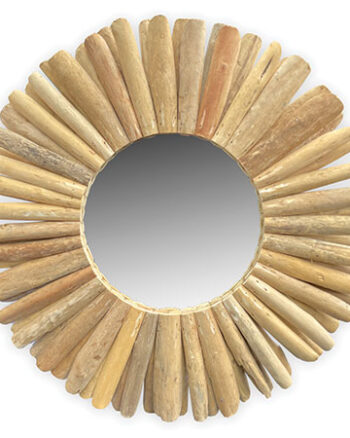 Naturale Driftwood Round Mirror 80cm